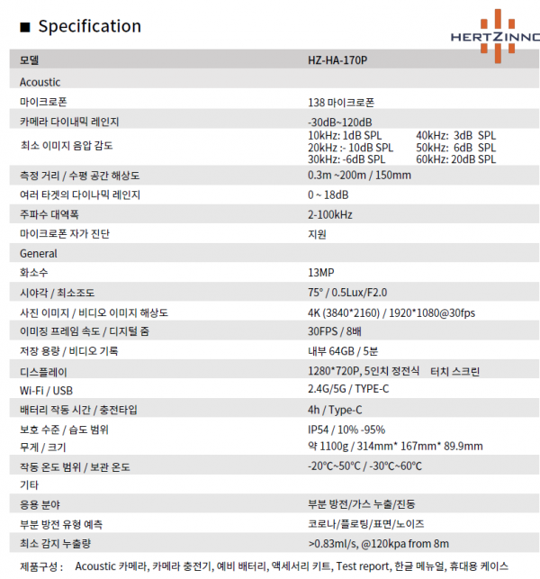 휴대용 음향 카메라